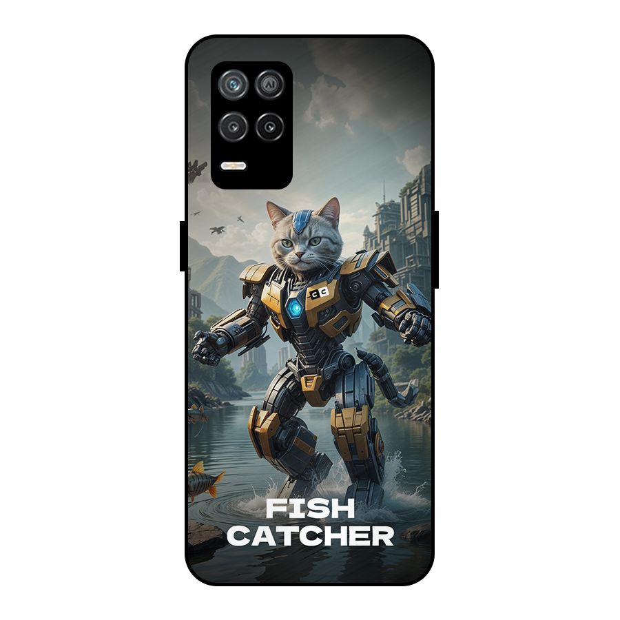 Fish Catcher Metal Back Case for Realme 8s 5G