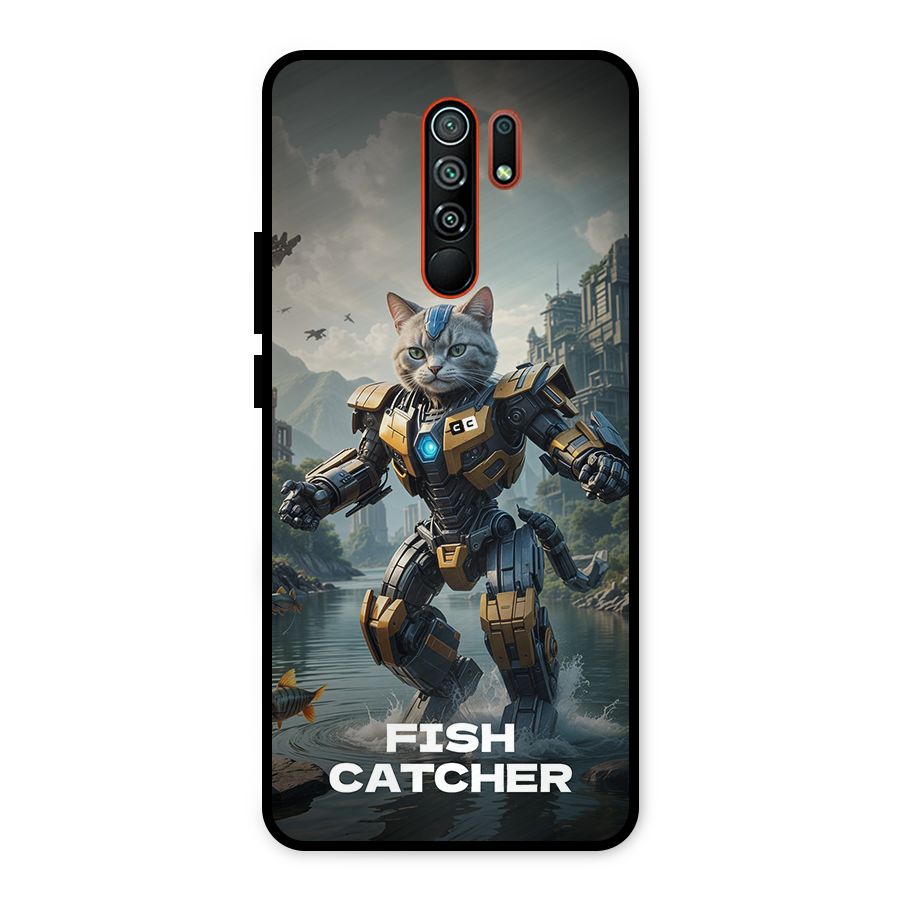 Fish Catcher Metal Back Case for Redmi 9 Prime