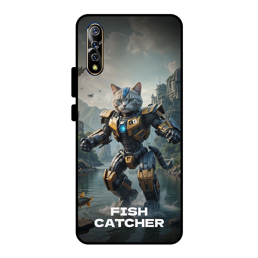 Fish Catcher Metal Back Case for Vivo S1
