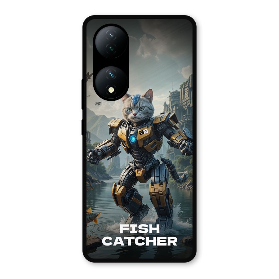Fish Catcher Metal Back Case for Vivo T2