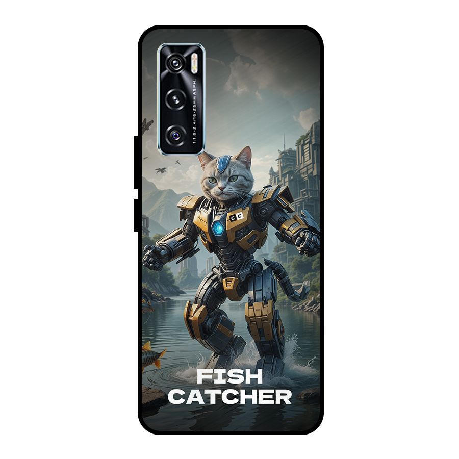 Fish Catcher Metal Back Case for Vivo V20 SE