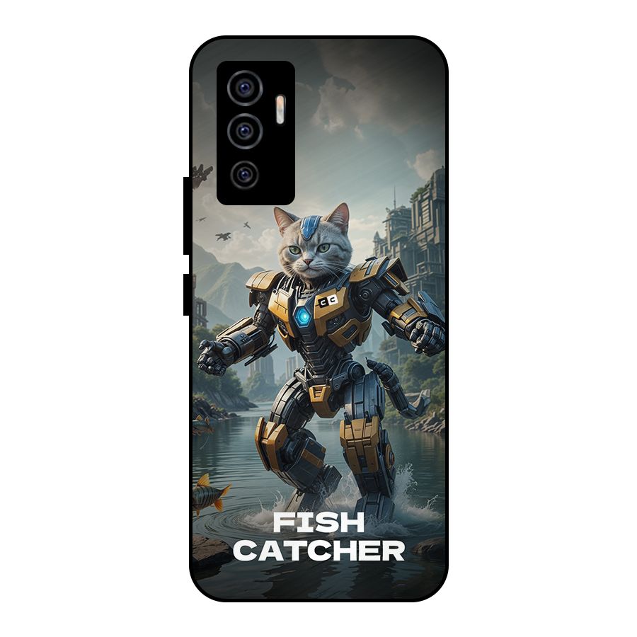 Fish Catcher Metal Back Case for Vivo V23e