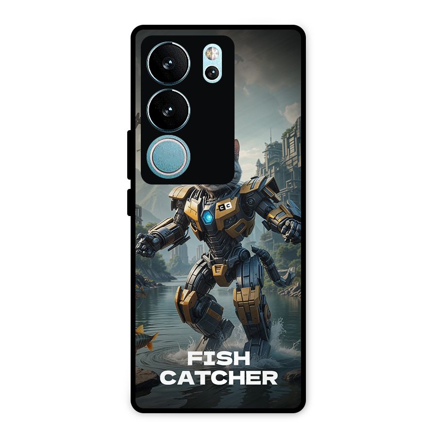 Fish Catcher Metal Back Case for Vivo V29