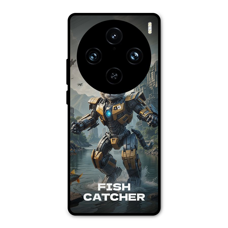 Fish Catcher Metal Back Case for Vivo X100 Pro
