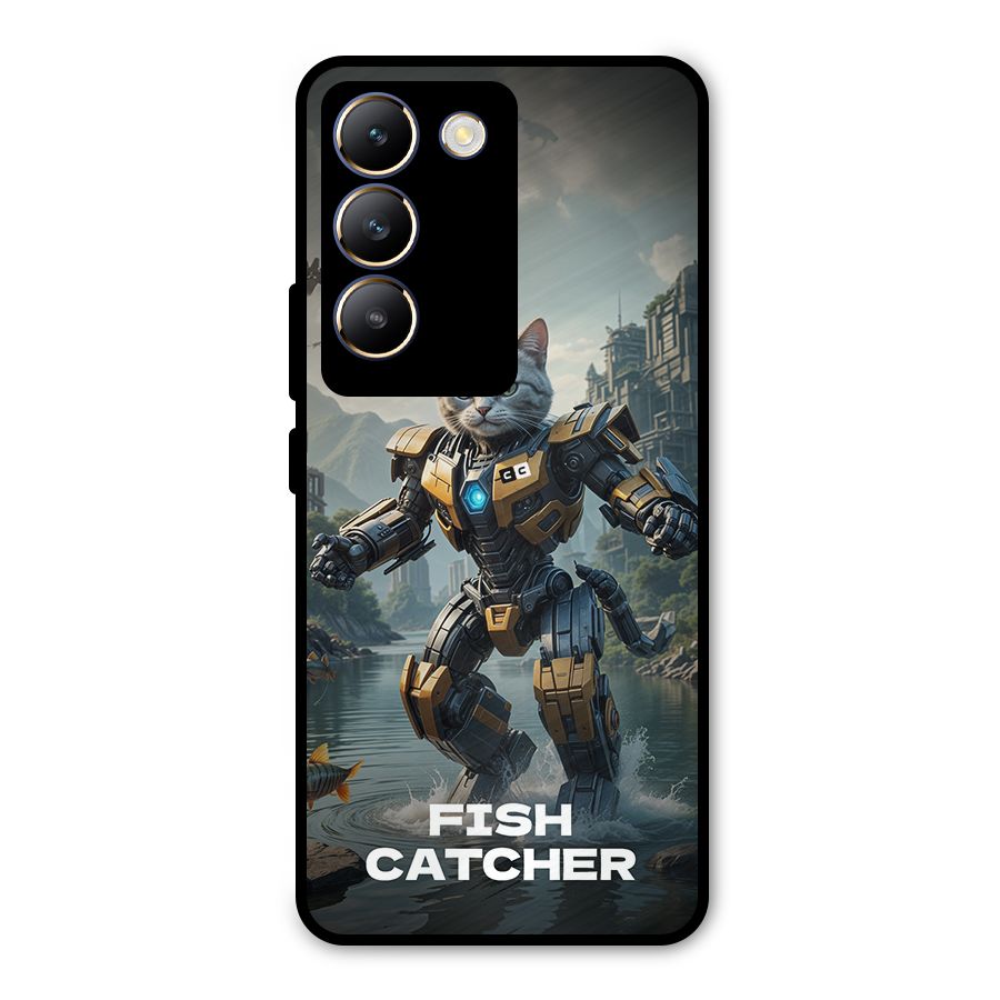 Fish Catcher Metal Back Case for Vivo Y200e
