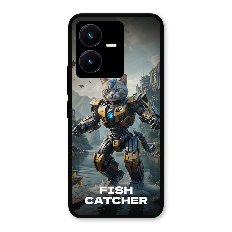 Fish Catcher Metal Back Case for Vivo Y22