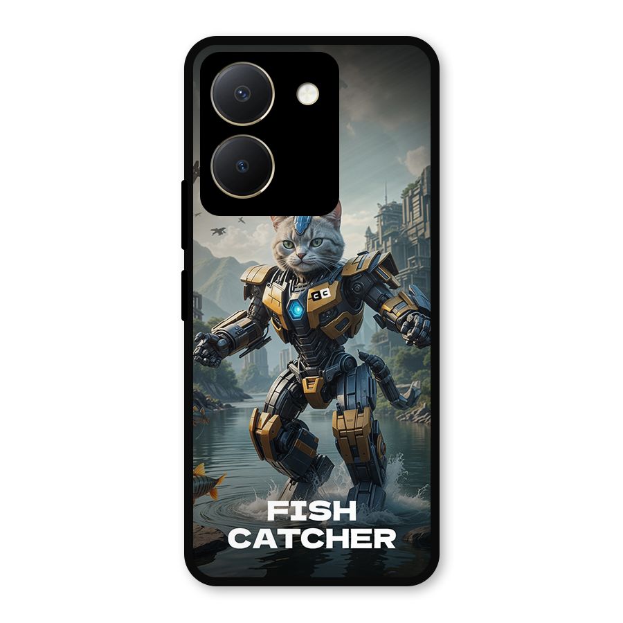 Fish Catcher Metal Back Case for Vivo Y36
