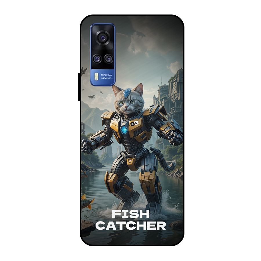 Fish Catcher Metal Back Case for Vivo Y51