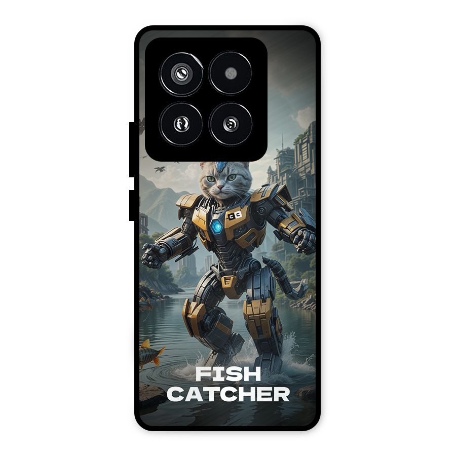 Fish Catcher Metal Back Case for Xiaomi 14 Pro