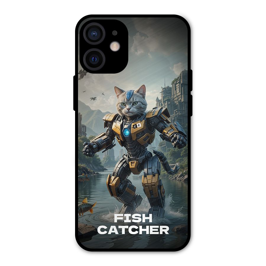 Fish Catcher Metal Back Case for iPhone 12 Mini