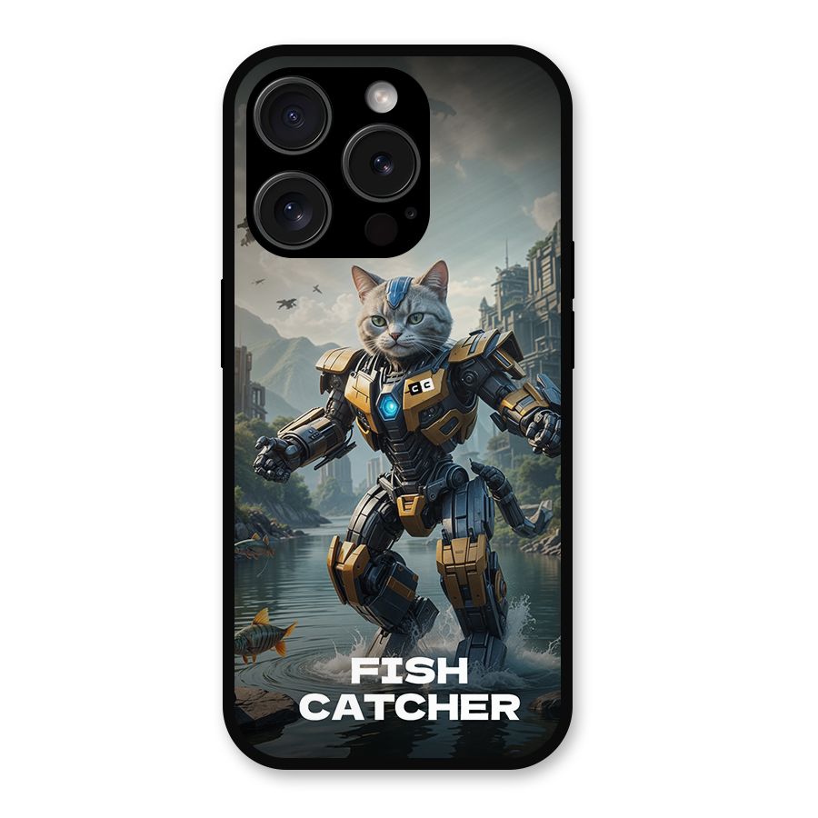 Fish Catcher Metal Back Case for iPhone 15 Pro