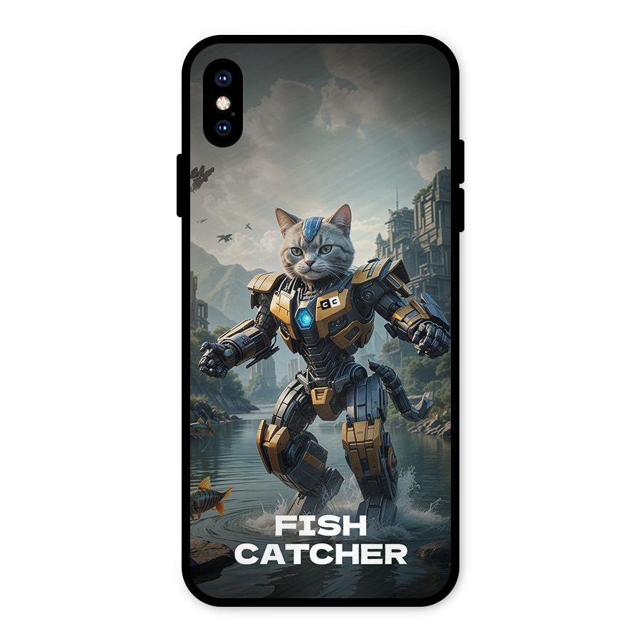 Fish Catcher Metal Back Case for iPhone XS Max