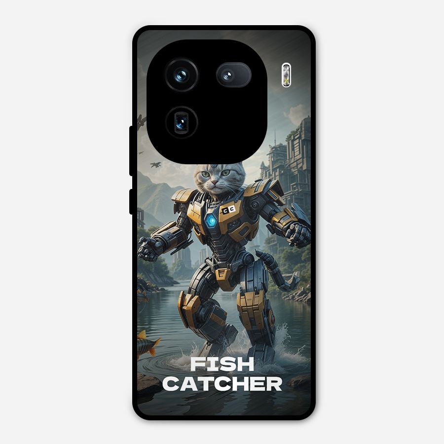 Fish Catcher Metal Back Case for iQOO 12