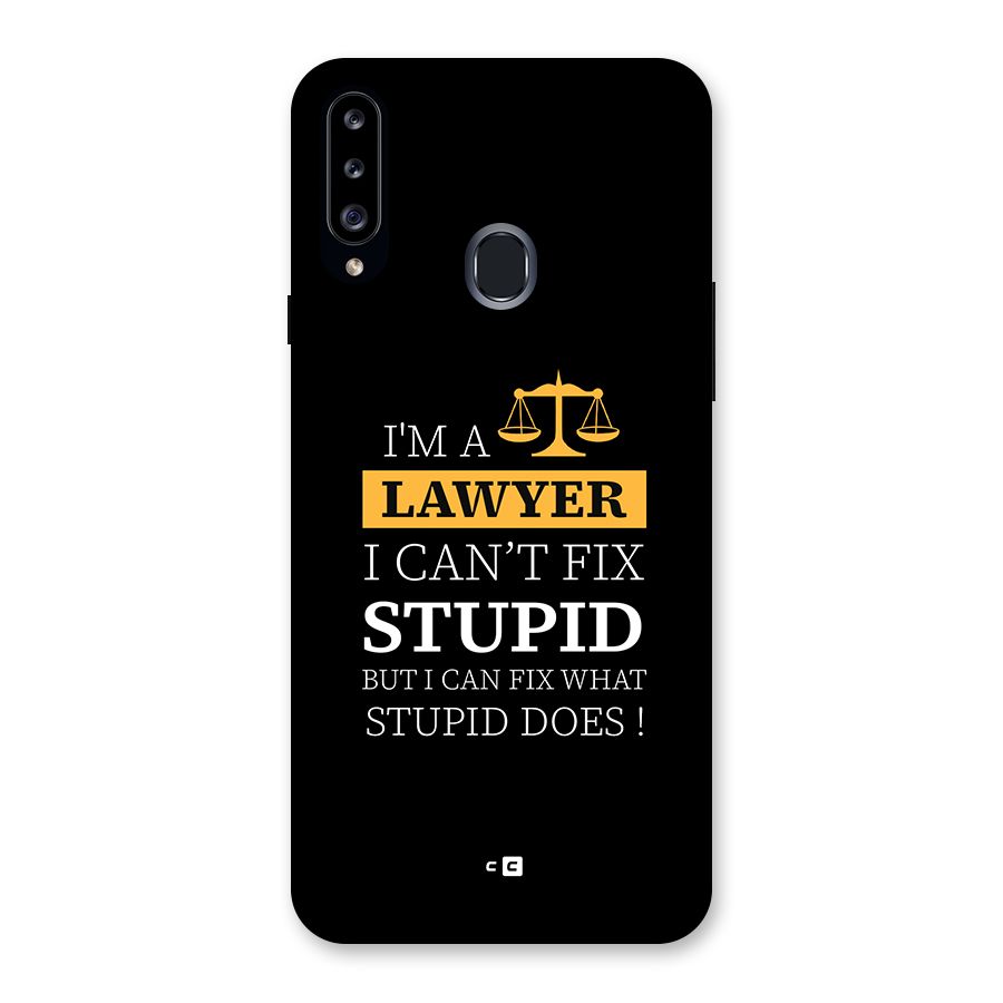 Fix Stupid Case Back Case for Galaxy A20s