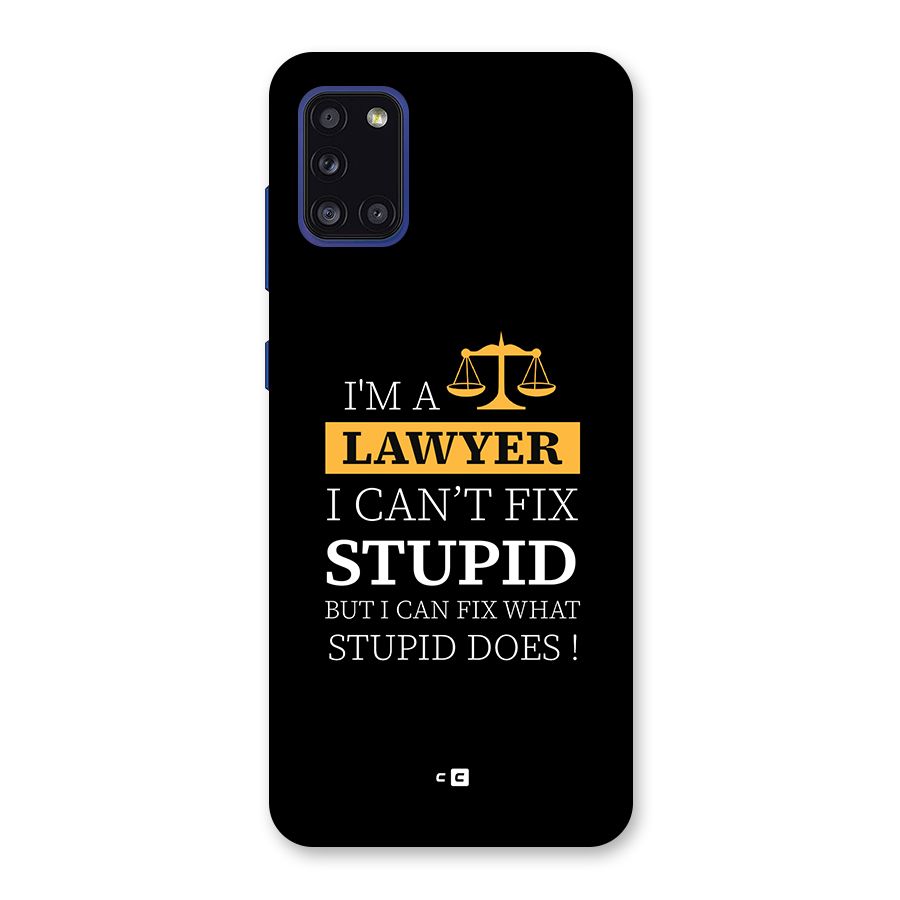 Fix Stupid Case Back Case for Galaxy A31