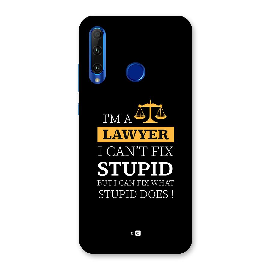 Fix Stupid Case Back Case for Honor 20i