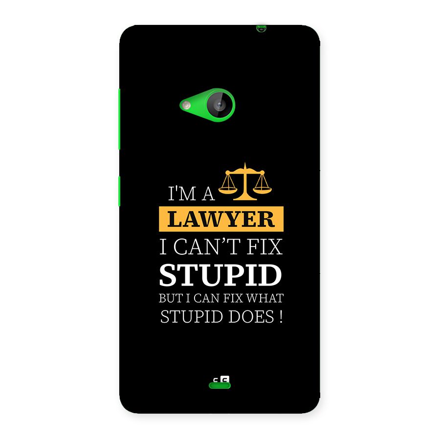 Fix Stupid Case Back Case for Lumia 535