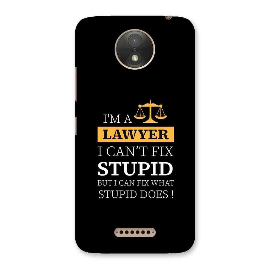 Fix Stupid Case Back Case for Moto C Plus