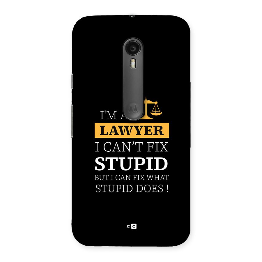 Fix Stupid Case Back Case for Moto G3