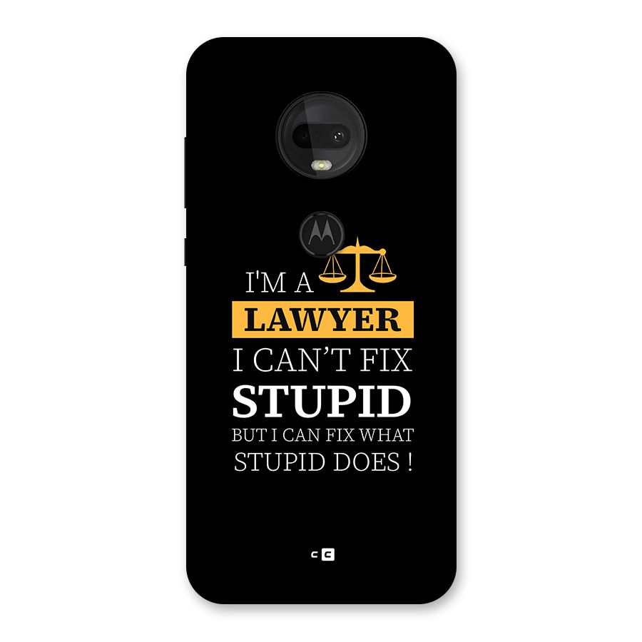 Fix Stupid Case Back Case for Moto G7