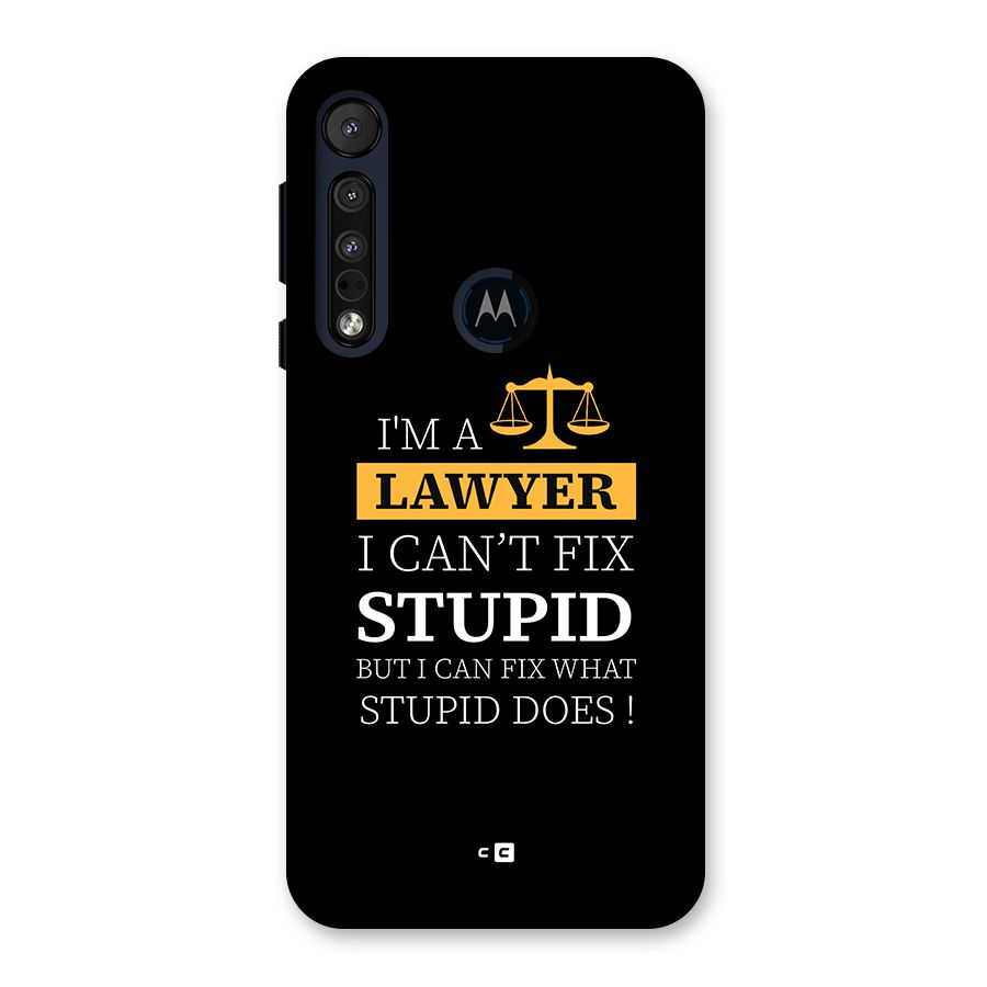 Fix Stupid Case Back Case for Motorola One Macro