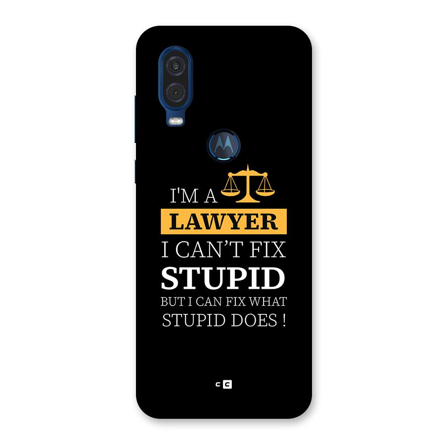 Fix Stupid Case Back Case for Motorola One Vision