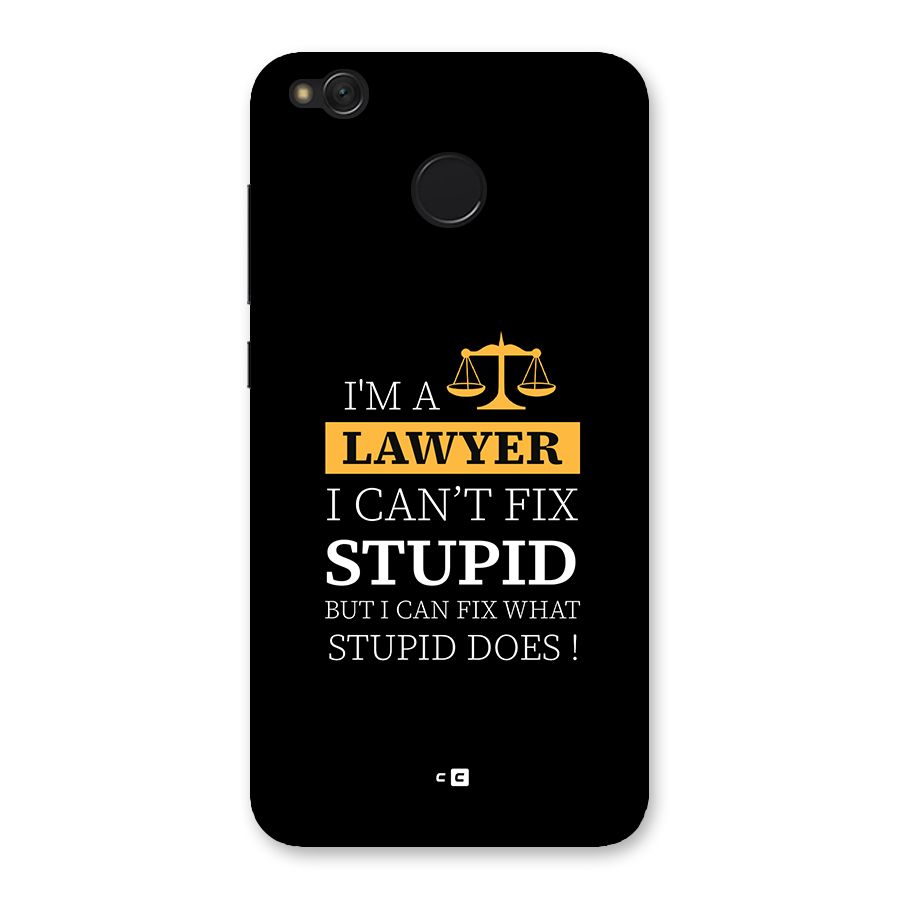 Fix Stupid Case Back Case for Redmi 4