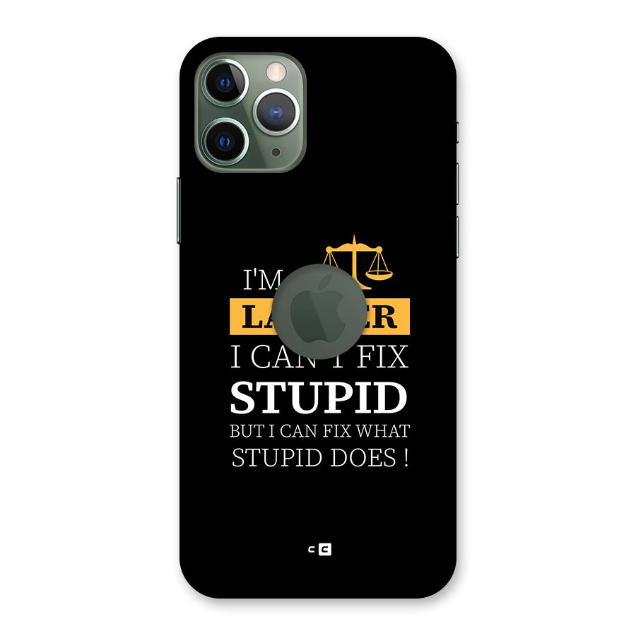 Fix Stupid Case Back Case for iPhone 11 Pro Logo Cut