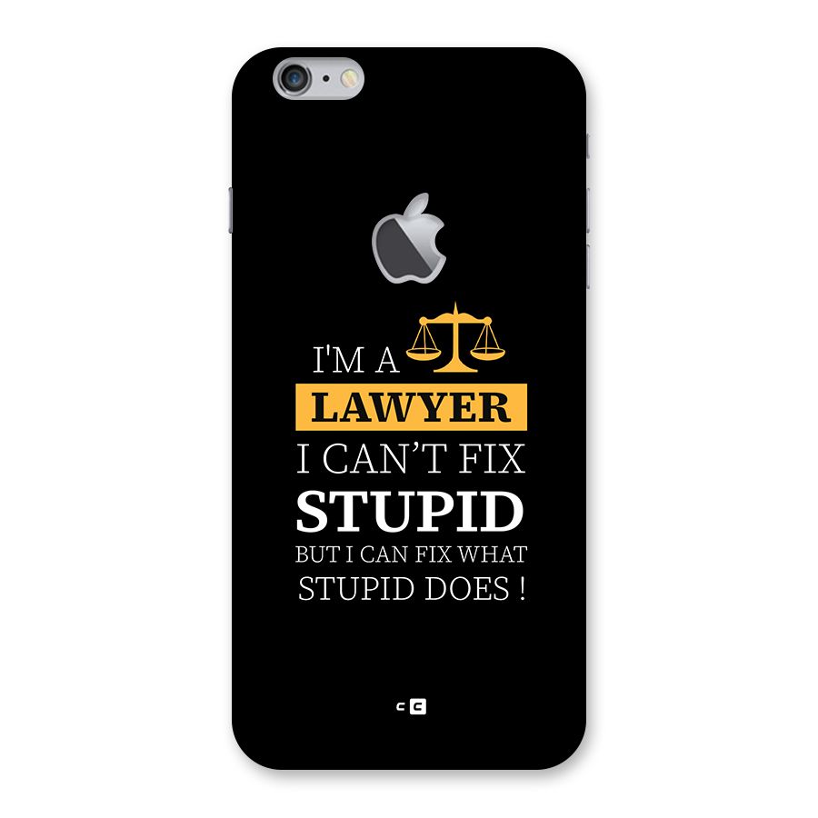 Fix Stupid Case Back Case for iPhone 6 Plus 6S Plus Logo Cut