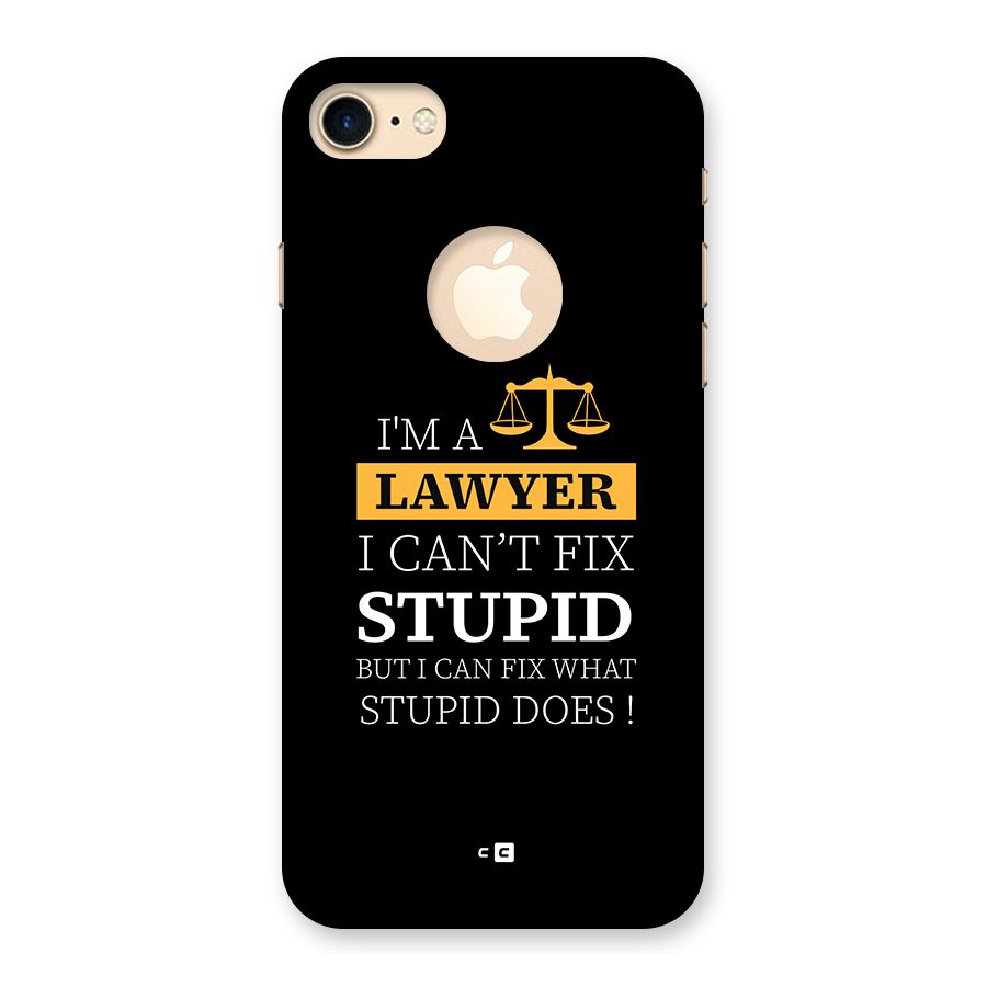 Fix Stupid Case Back Case for iPhone 7 Logo Cut