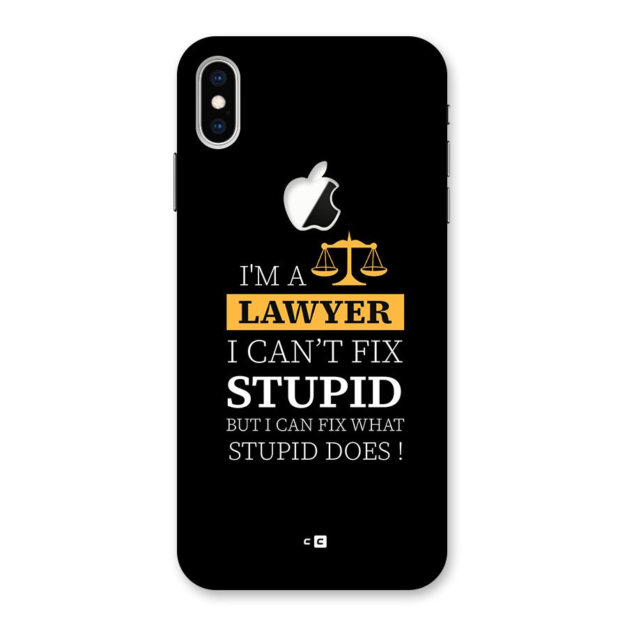 Fix Stupid Case Back Case for iPhone XS Max Apple Cut