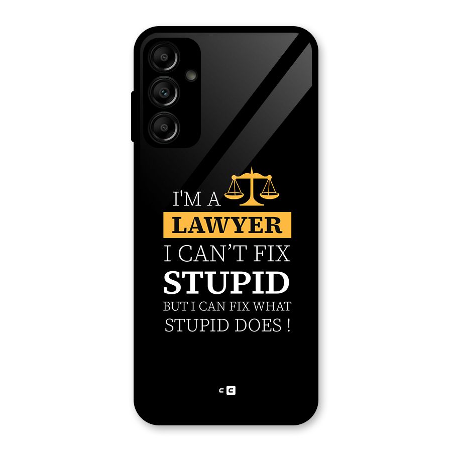 Fix Stupid Case Glass Back Case for Galaxy A14 5G