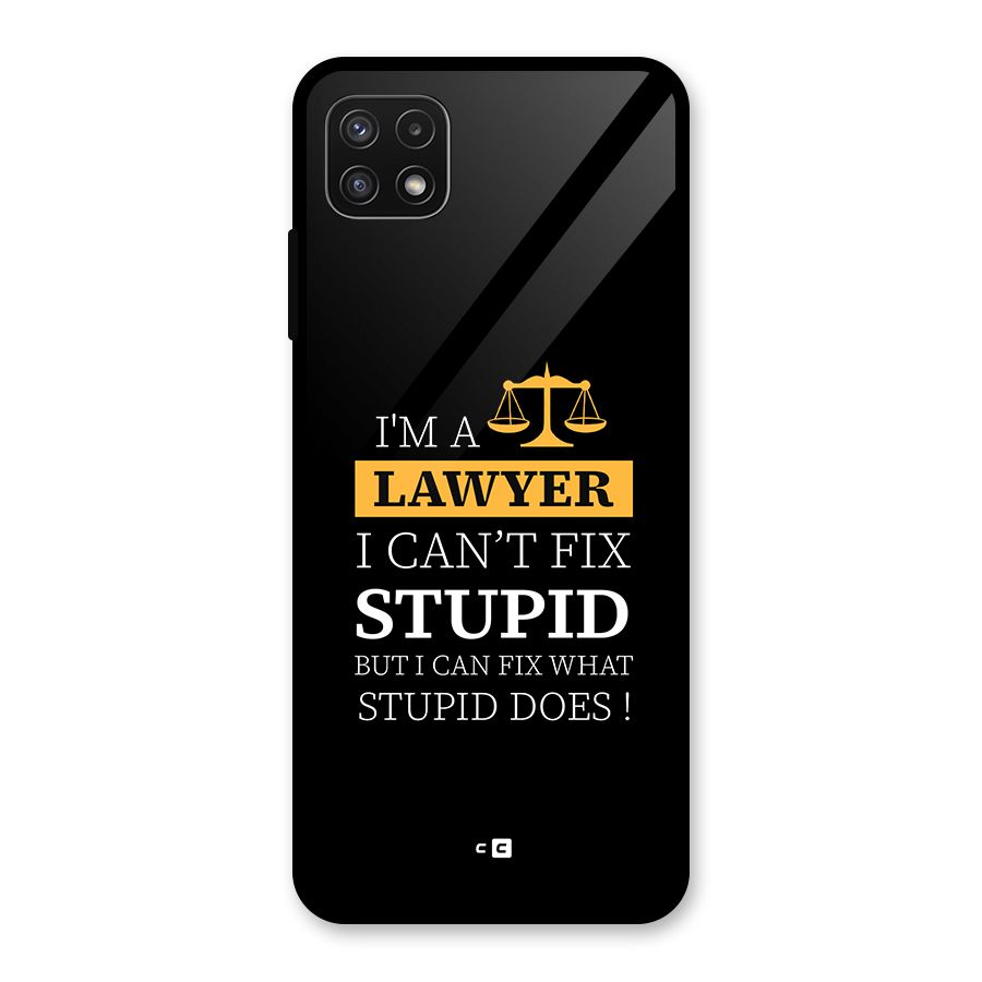 Fix Stupid Case Glass Back Case for Galaxy A22 5G