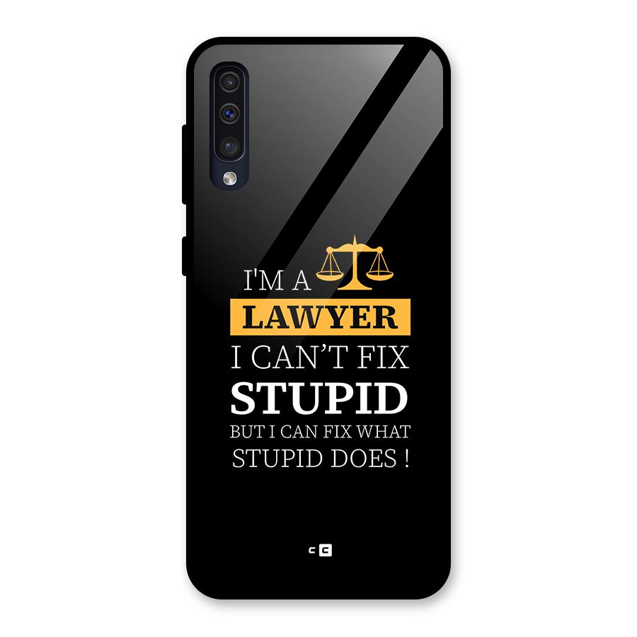 Fix Stupid Case Glass Back Case for Galaxy A30s