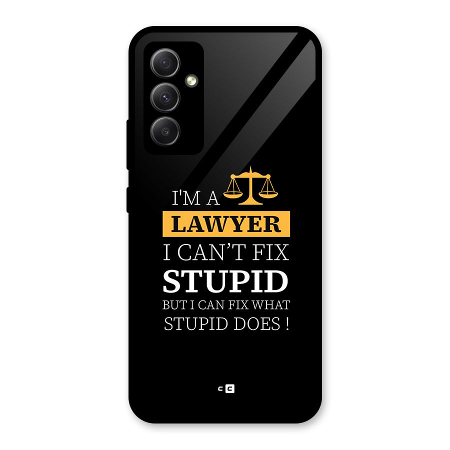 Fix Stupid Case Glass Back Case for Galaxy A34