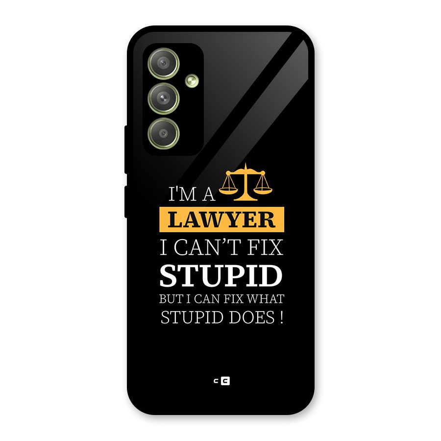 Fix Stupid Case Glass Back Case for Galaxy A54