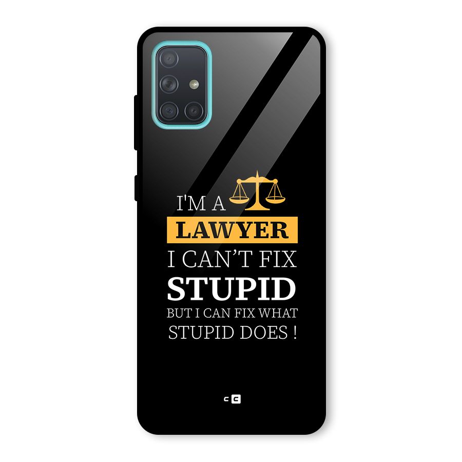 Fix Stupid Case Glass Back Case for Galaxy A71