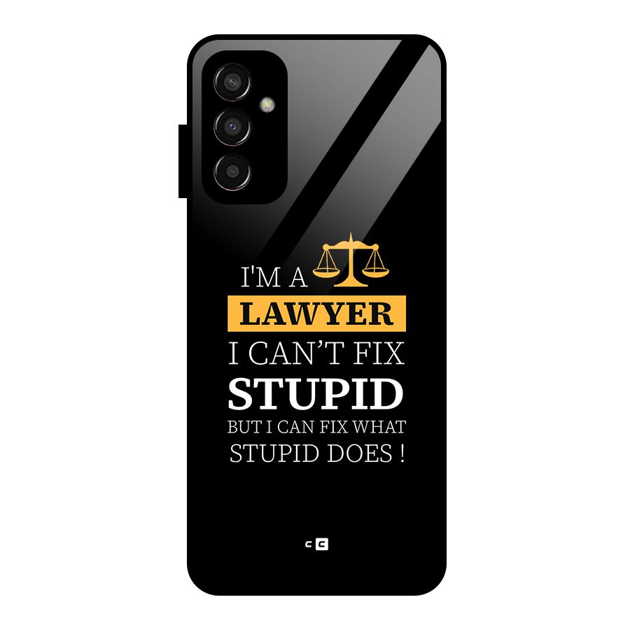 Fix Stupid Case Glass Back Case for Galaxy F13