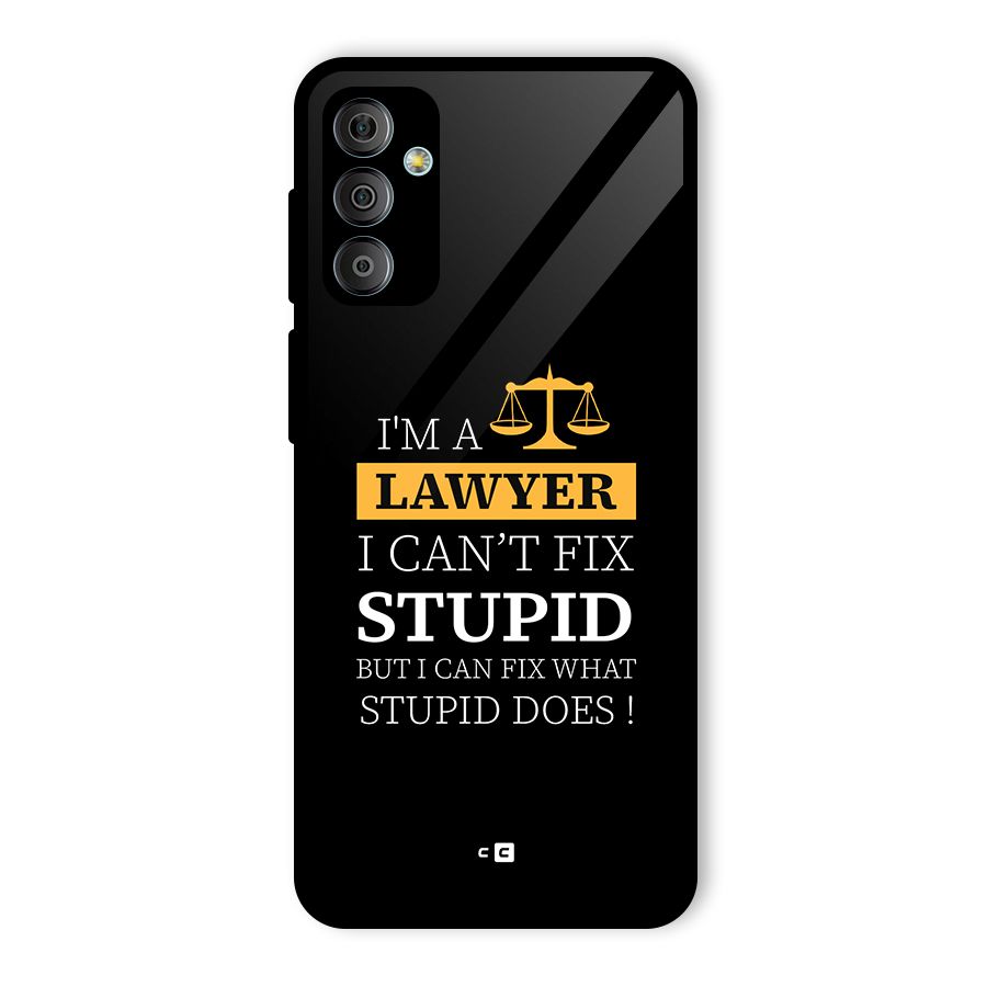 Fix Stupid Case Glass Back Case for Galaxy F23