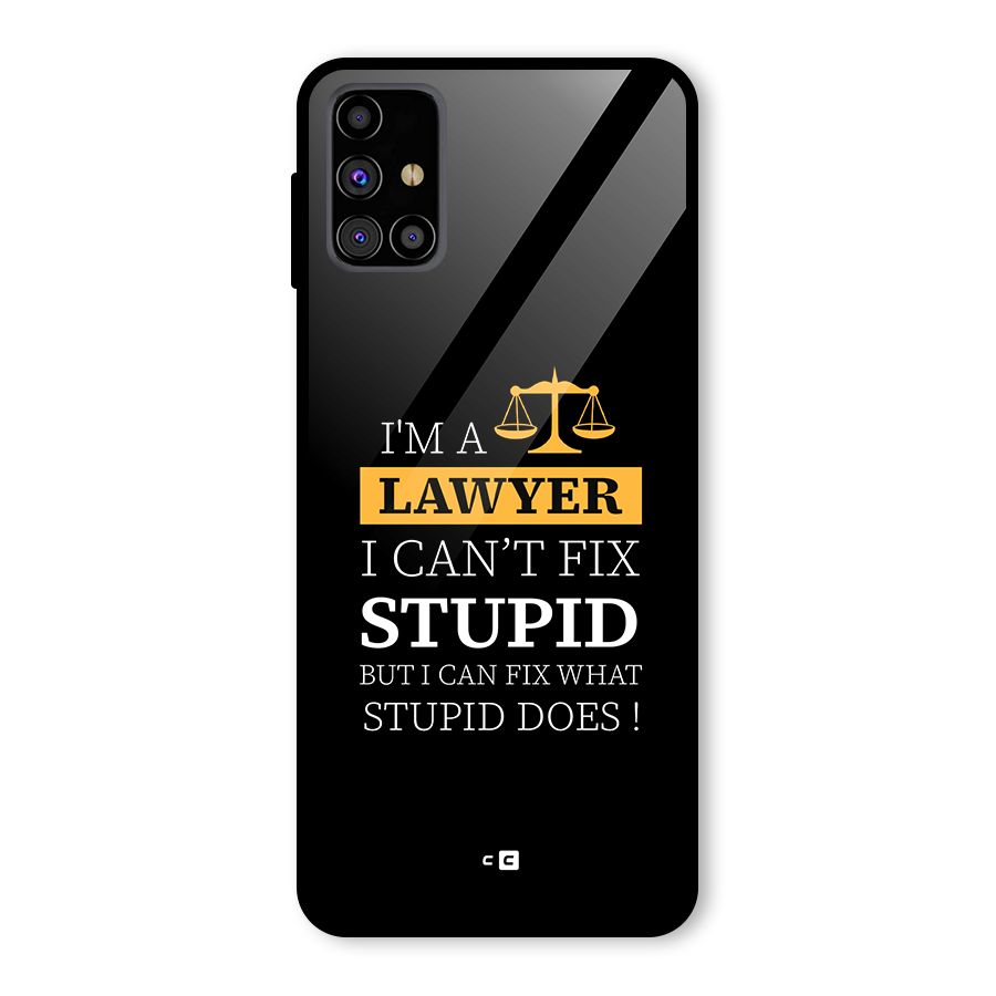 Fix Stupid Case Glass Back Case for Galaxy M31s