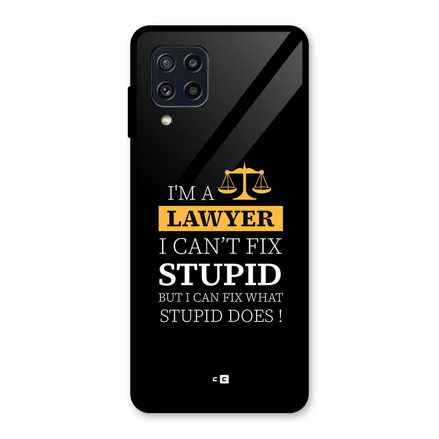 Fix Stupid Case Glass Back Case for Galaxy M32