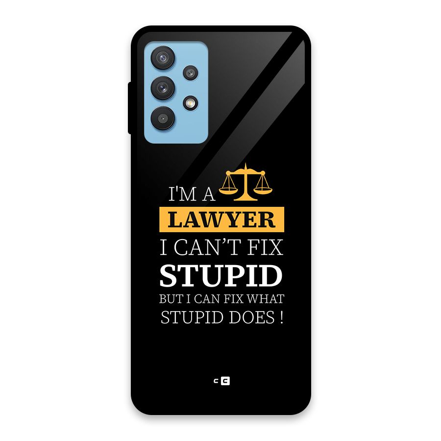 Fix Stupid Case Glass Back Case for Galaxy M32 5G