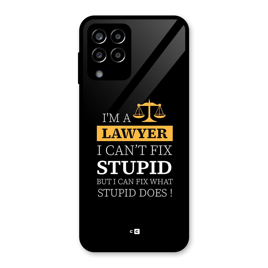 Fix Stupid Case Glass Back Case for Galaxy M33