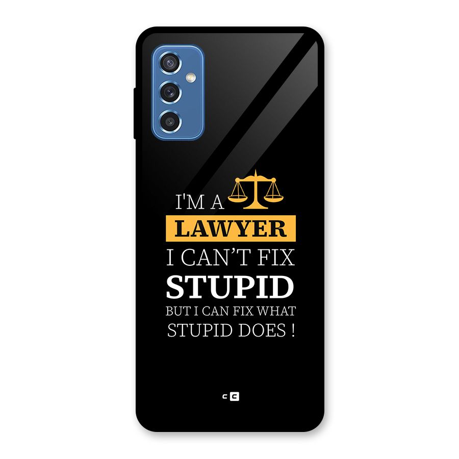 Fix Stupid Case Glass Back Case for Galaxy M52 5G