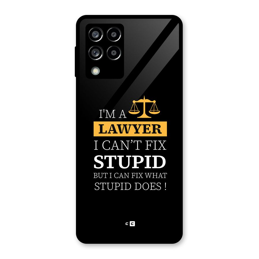 Fix Stupid Case Glass Back Case for Galaxy M53 5G