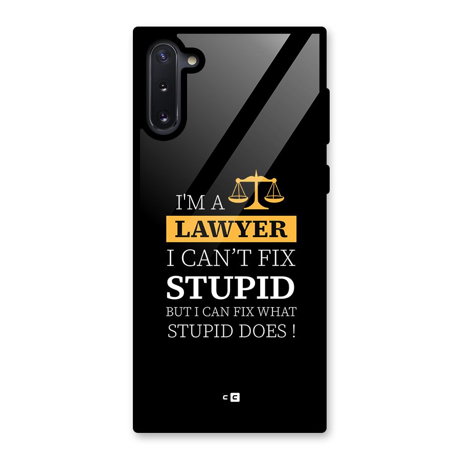 Fix Stupid Case Glass Back Case for Galaxy Note 10