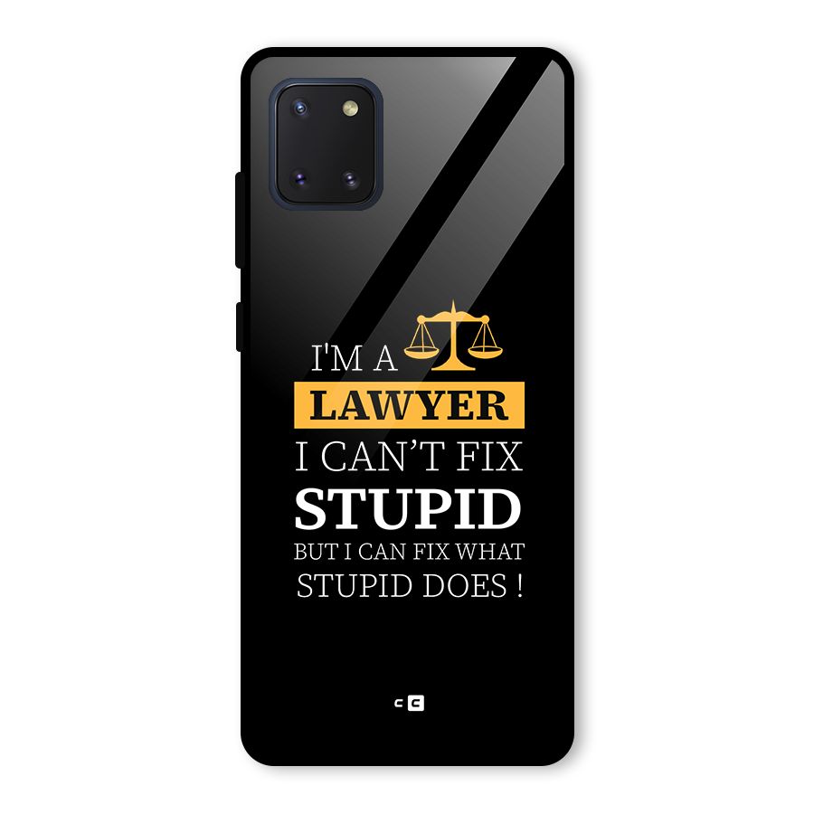 Fix Stupid Case Glass Back Case for Galaxy Note 10 Lite