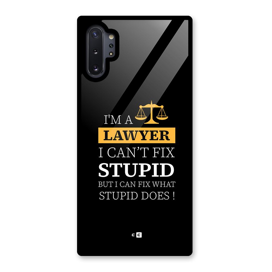 Fix Stupid Case Glass Back Case for Galaxy Note 10 Plus