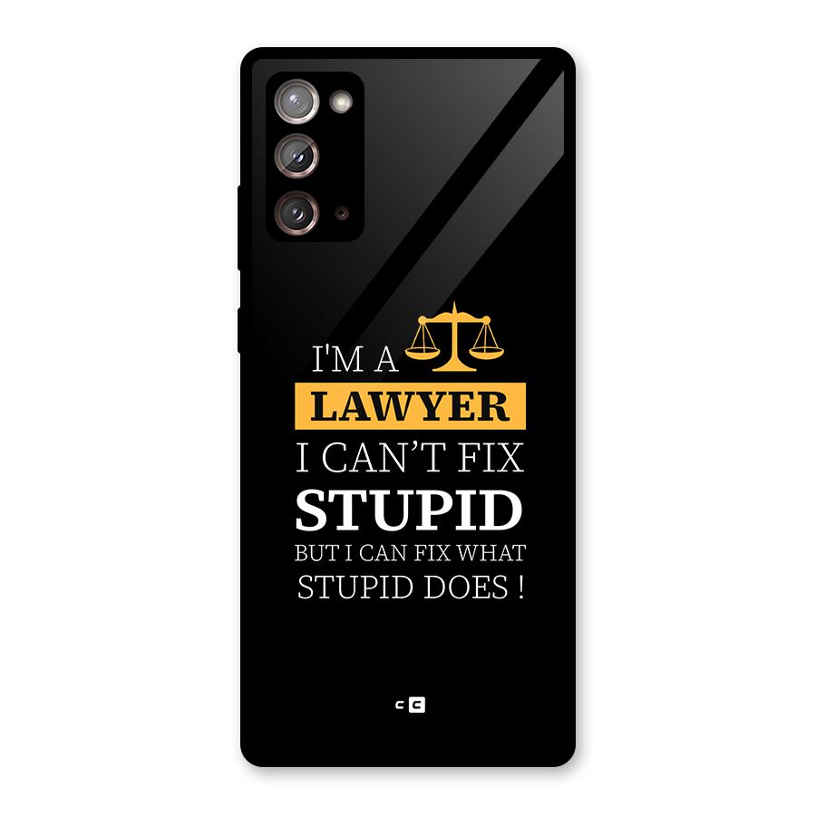Fix Stupid Case Glass Back Case for Galaxy Note 20