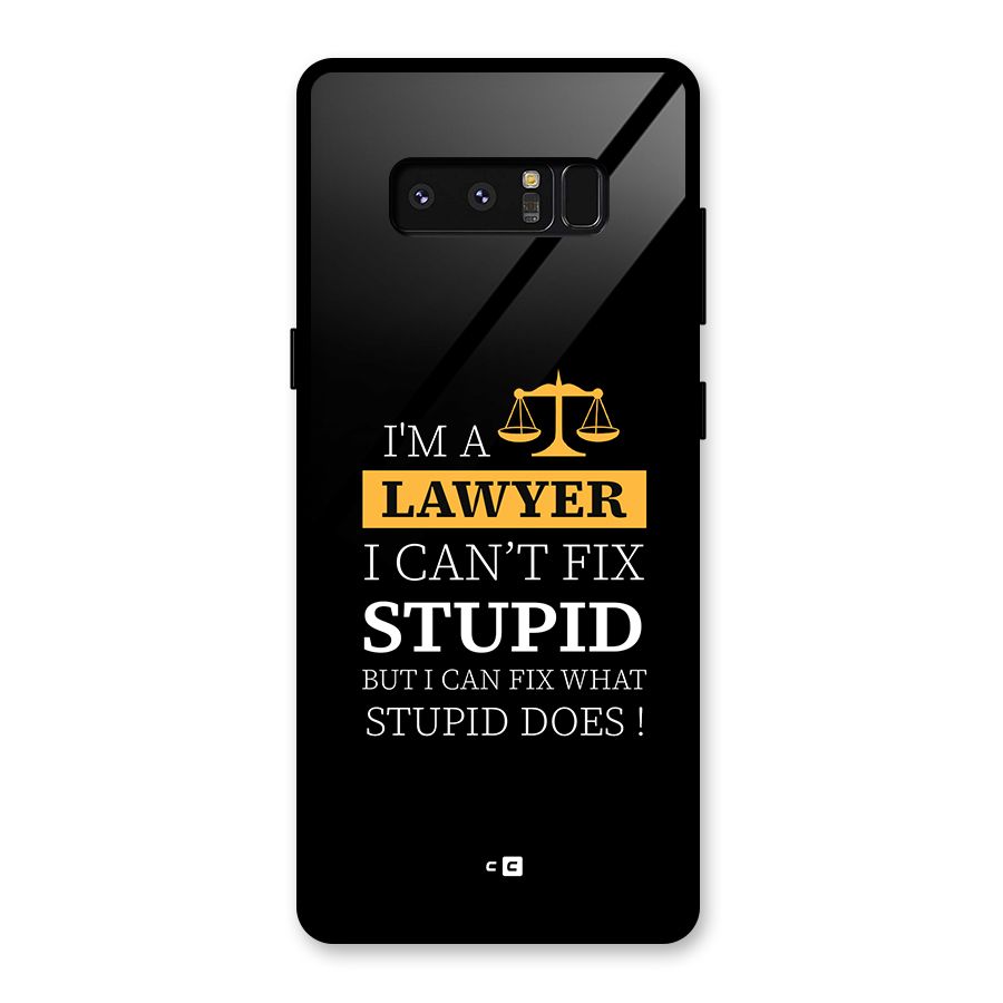 Fix Stupid Case Glass Back Case for Galaxy Note 8